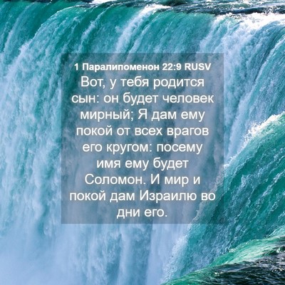Picture 04 - 1 Паралипоменон 22:9 RUSV - Вот, у тебя родится сын: он - Bible Verse Picture