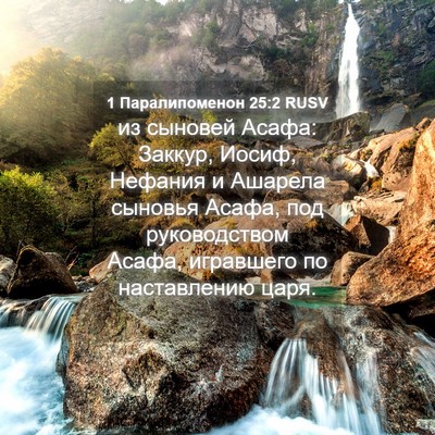 Picture 04 - 1 Паралипоменон 25:2 RUSV - из сыновей Асафа: Заккур, - Bible Verse Picture