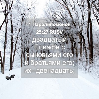 Picture 04 - 1 Паралипоменон 25:27 RUSV - двадцатый Елиафе с - Bible Verse Picture
