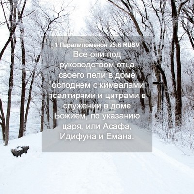 Picture 04 - 1 Паралипоменон 25:6 RUSV - Все они под руководством - Bible Verse Picture