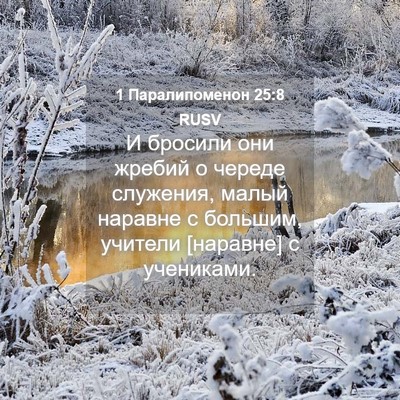 Picture 04 - 1 Паралипоменон 25:8 RUSV - И бросили они жребий о - Bible Verse Picture