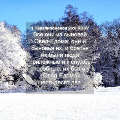 Picture 04 - 1 Паралипоменон 26:8 RUSV - Все они из сыновей - Bible Verse Picture