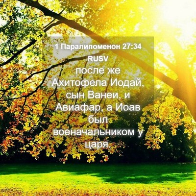 Picture 04 - 1 Паралипоменон 27:34 RUSV - после же Ахитофела Иодай, - Bible Verse Picture