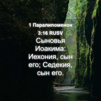 Picture 04 - 1 Паралипоменон 3:16 RUSV - Сыновья Иоакима: Иехония, - Bible Verse Picture