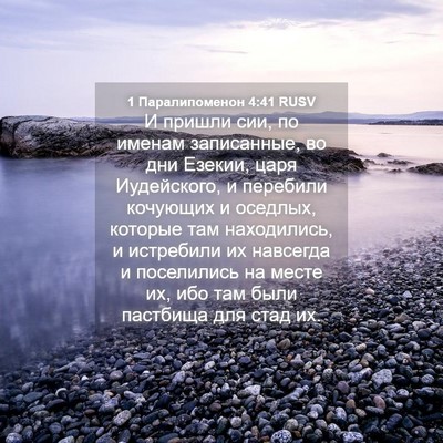 Picture 04 - 1 Паралипоменон 4:41 RUSV - И пришли сии, по именам - Bible Verse Picture