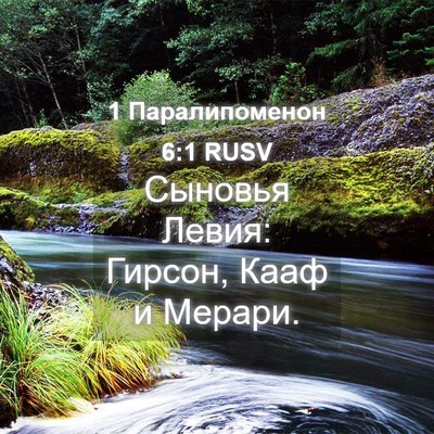 Picture 04 - 1 Паралипоменон 6:1 RUSV - Сыновья Левия: Гирсон, Кааф - Bible Verse Picture