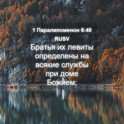Picture 04 - 1 Паралипоменон 6:48 RUSV - Братья их левиты - Bible Verse Picture