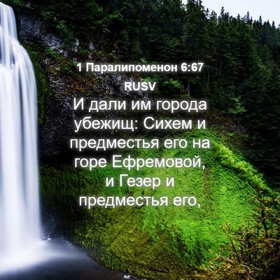 Picture 04 - 1 Паралипоменон 6:67 RUSV - И дали им города убежищ: - Bible Verse Picture