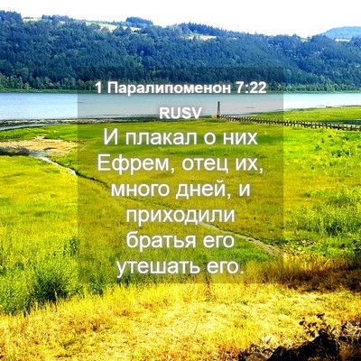 Picture 04 - 1 Паралипоменон 7:22 RUSV - И плакал о них Ефрем, отец - Bible Verse Picture