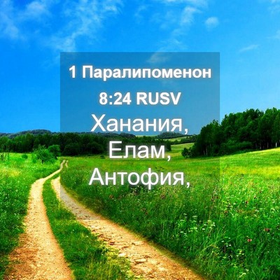 Picture 04 - 1 Паралипоменон 8:24 RUSV - Ханания, Елам, - Bible Verse Picture