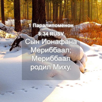 Picture 04 - 1 Паралипоменон 8:34 RUSV - Сын Ионафана Мериббаал; - Bible Verse Picture