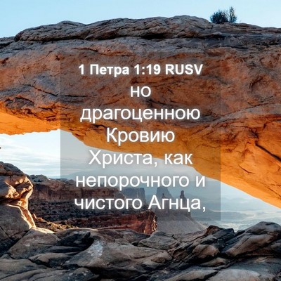 Picture 04 - 1 Петра 1:19 RUSV - но драгоценною Кровию - Bible Verse Picture