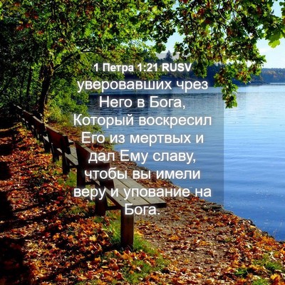 Picture 04 - 1 Петра 1:21 RUSV - уверовавших чрез Него в - Bible Verse Picture