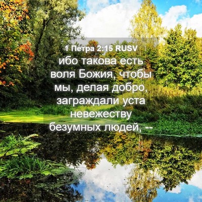 Picture 04 - 1 Петра 2:15 RUSV - ибо такова есть воля Божия, - Bible Verse Picture
