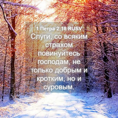 Picture 04 - 1 Петра 2:18 RUSV - Слуги, со всяким страхом - Bible Verse Picture