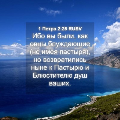 Picture 04 - 1 Петра 2:25 RUSV - Ибо вы были, как овцы - Bible Verse Picture
