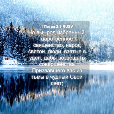 Picture 04 - 1 Петра 2:9 RUSV - Но вы--род избранный, - Bible Verse Picture