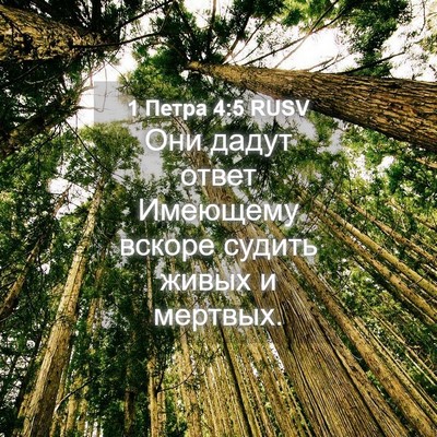 Picture 04 - 1 Петра 4:5 RUSV - Они дадут ответ Имеющему - Bible Verse Picture