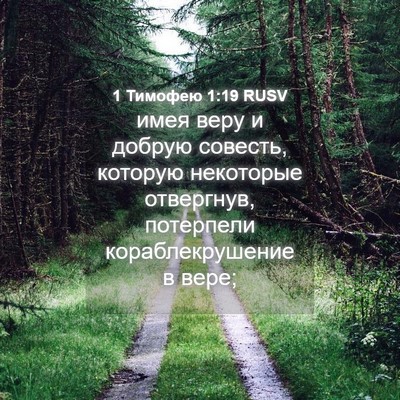 Picture 04 - 1 Тимофею 1:19 RUSV - имея веру и добрую совесть, - Bible Verse Picture
