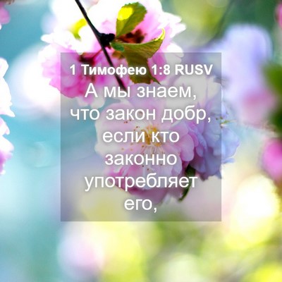 Picture 04 - 1 Тимофею 1:8 RUSV - А мы знаем, что закон добр, - Bible Verse Picture