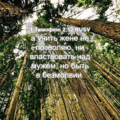 Picture 04 - 1 Тимофею 2:12 RUSV - а учить жене не позволяю, - Bible Verse Picture