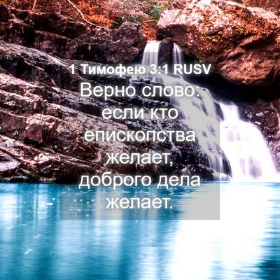 Picture 04 - 1 Тимофею 3:1 RUSV - Верно слово: если кто - Bible Verse Picture