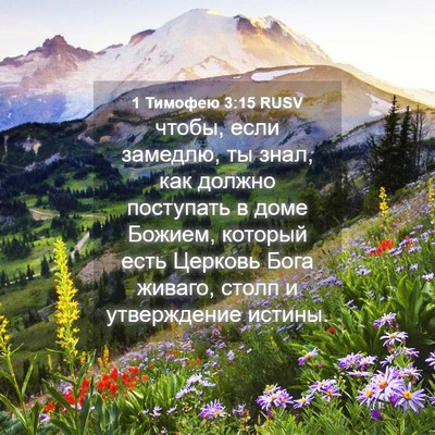 Picture 04 - 1 Тимофею 3:15 RUSV - чтобы, если замедлю, ты - Bible Verse Picture