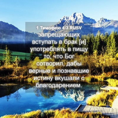 Picture 04 - 1 Тимофею 4:3 RUSV - запрещающих вступать в - Bible Verse Picture
