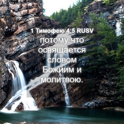 Picture 04 - 1 Тимофею 4:5 RUSV - потому что освящается - Bible Verse Picture