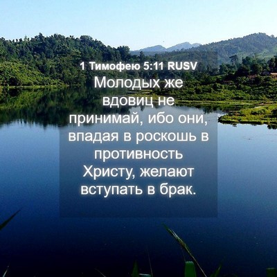 Picture 04 - 1 Тимофею 5:11 RUSV - Молодых же вдовиц не - Bible Verse Picture