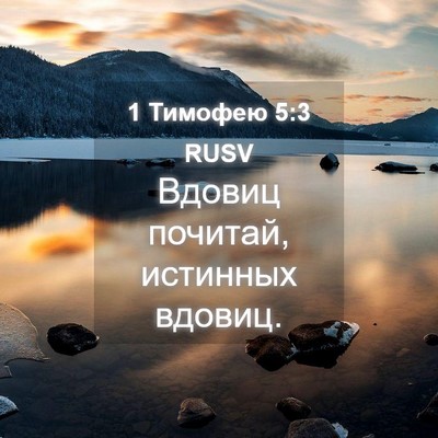 Picture 04 - 1 Тимофею 5:3 RUSV - Вдовиц почитай, истинных - Bible Verse Picture