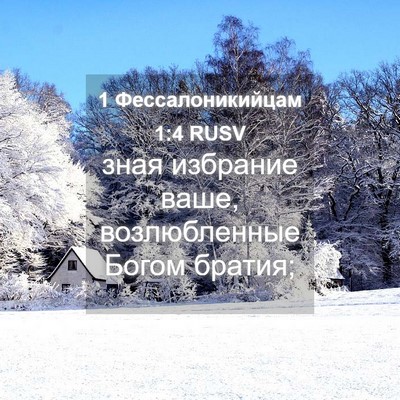 Picture 04 - 1 Фессалоникийцам 1:4 RUSV - зная избрание ваше, - Bible Verse Picture
