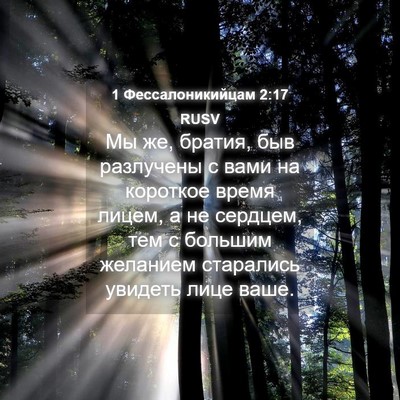 Picture 04 - 1 Фессалоникийцам 2:17 RUSV - Мы же, братия, быв - Bible Verse Picture