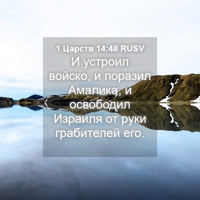 Picture 04 - 1 Царств 14:48 RUSV - И устроил войско, и поразил - Bible Verse Picture
