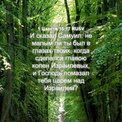 Picture 04 - 1 Царств 15:17 RUSV - И сказал Самуил: не малым - Bible Verse Picture