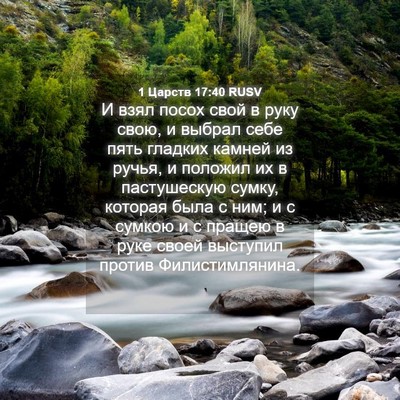 Picture 04 - 1 Царств 17:40 RUSV - И взял посох свой в руку - Bible Verse Picture