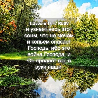Picture 04 - 1 Царств 17:47 RUSV - и узнает весь этот сонм, - Bible Verse Picture