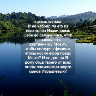 Picture 04 - 1 Царств 2:28 RUSV - И не избрал ли его из всех - Bible Verse Picture