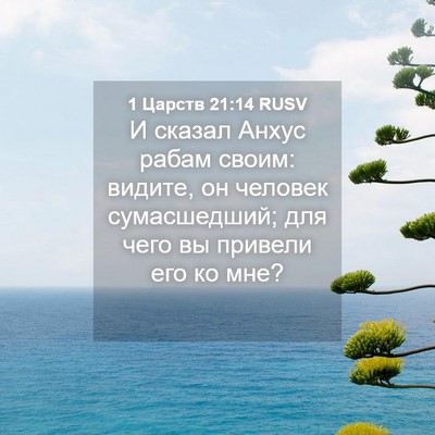 Picture 04 - 1 Царств 21:14 RUSV - И сказал Анхус рабам своим: - Bible Verse Picture