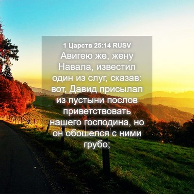 Picture 04 - 1 Царств 25:14 RUSV - Авигею же, жену Навала, - Bible Verse Picture