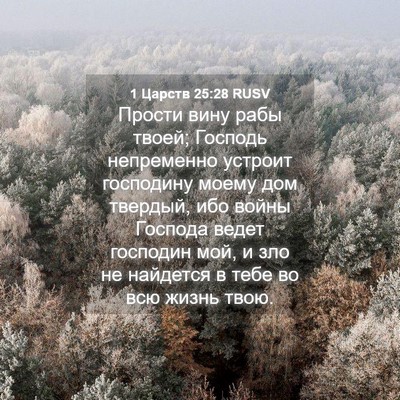 Picture 04 - 1 Царств 25:28 RUSV - Прости вину рабы твоей; - Bible Verse Picture