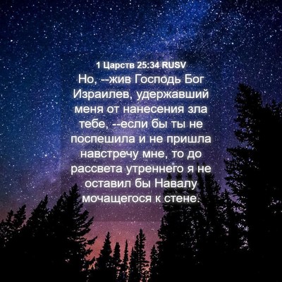 Picture 04 - 1 Царств 25:34 RUSV - Но, --жив Господь Бог - Bible Verse Picture
