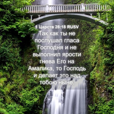 Picture 04 - 1 Царств 28:18 RUSV - Так как ты не послушал - Bible Verse Picture