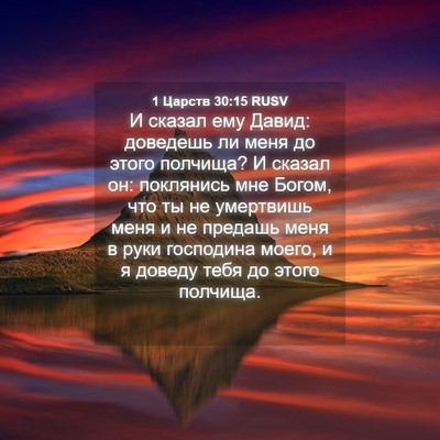 Picture 04 - 1 Царств 30:15 RUSV - И сказал ему Давид: - Bible Verse Picture