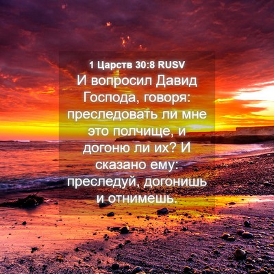 Picture 04 - 1 Царств 30:8 RUSV - И вопросил Давид Господа, - Bible Verse Picture