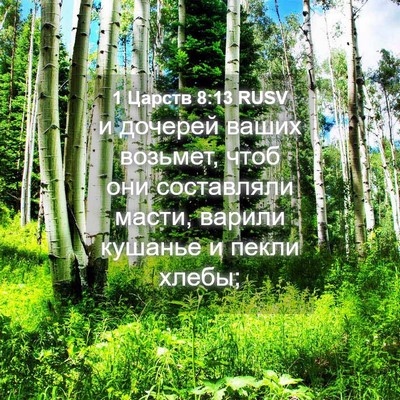 Picture 04 - 1 Царств 8:13 RUSV - и дочерей ваших возьмет, - Bible Verse Picture