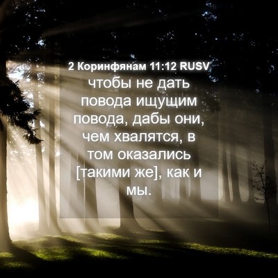 Picture 04 - 2 Коринфянам 11:12 RUSV - чтобы не дать повода - Bible Verse Picture