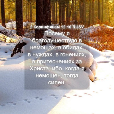 Picture 04 - 2 Коринфянам 12:10 RUSV - Посему я благодушествую в - Bible Verse Picture