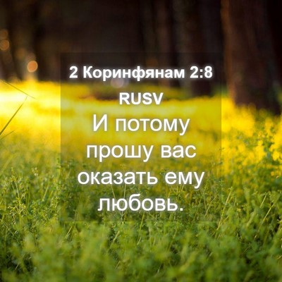 Picture 04 - 2 Коринфянам 2:8 RUSV - И потому прошу вас оказать - Bible Verse Picture