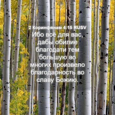 Picture 04 - 2 Коринфянам 4:15 RUSV - Ибо всё для вас, дабы - Bible Verse Picture